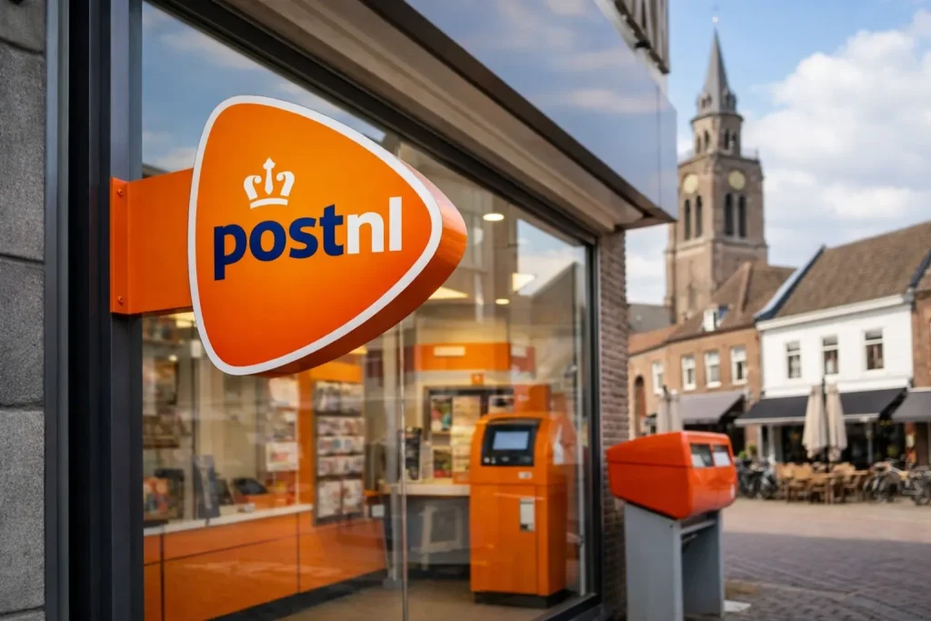 PostNL pakketpunt locatie in Weert met pakketautomaat en ingang