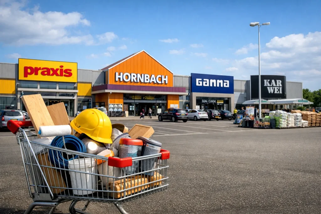 Bouwmarkten met parkeerplaats in Weert